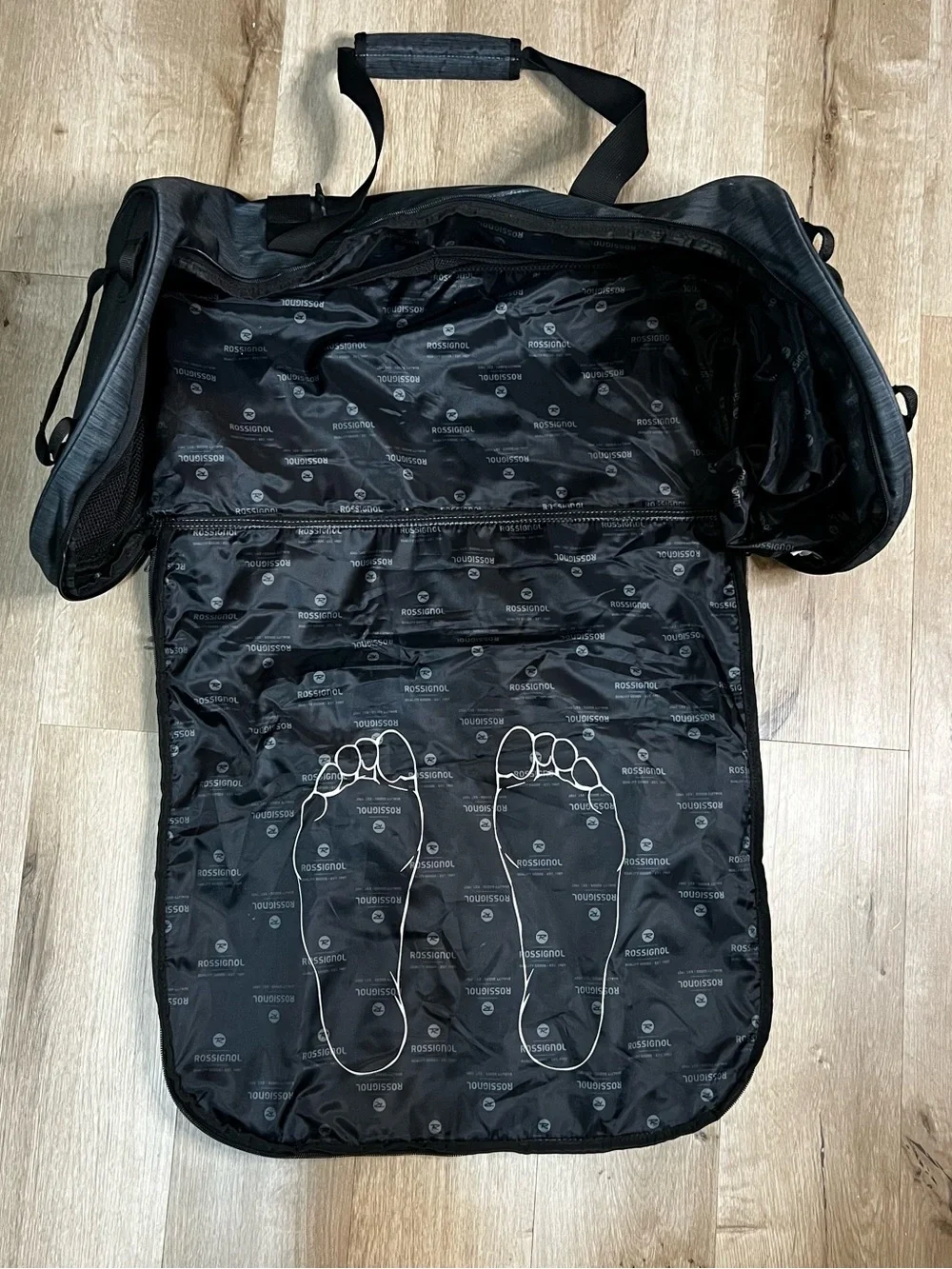 Rossignol Black Travel Duffel with Shoulder Strap